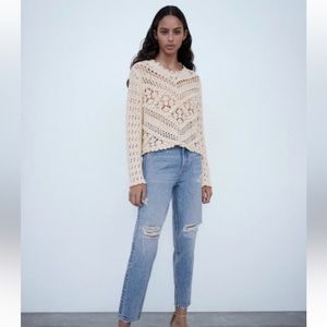 Crochet style Zara sweater